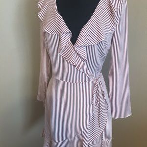 NWT Lucy Paris Long-Sleeved Candy-Stripe Wrap